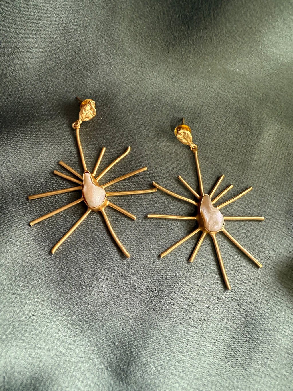 Sun Gold Statement Earrings