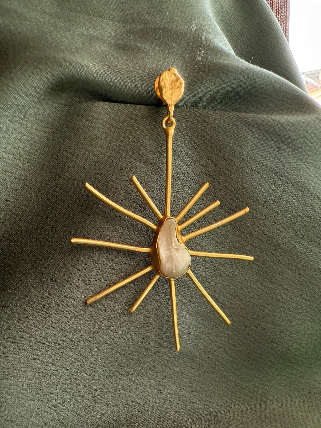 Sun Gold Statement Earrings