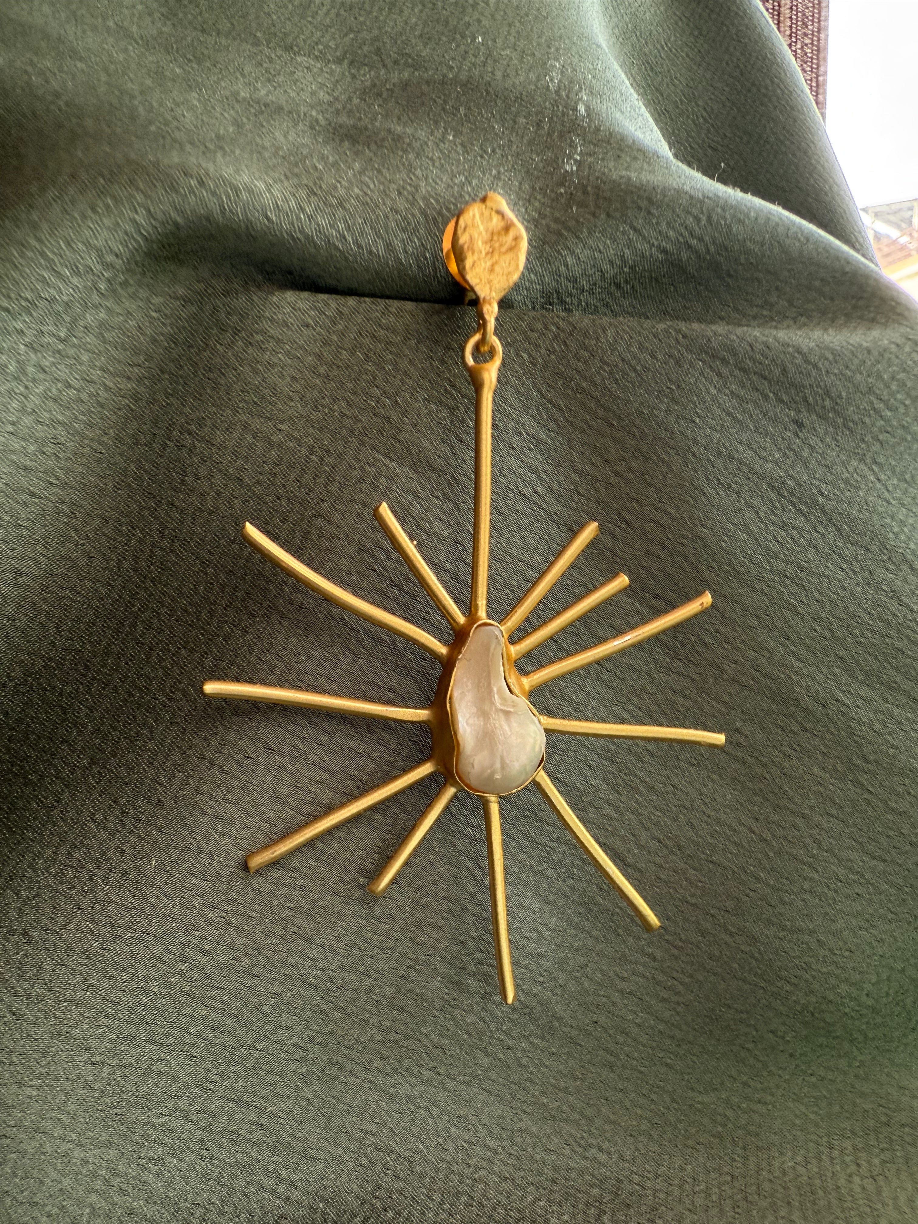 Sun Gold Statement Earrings