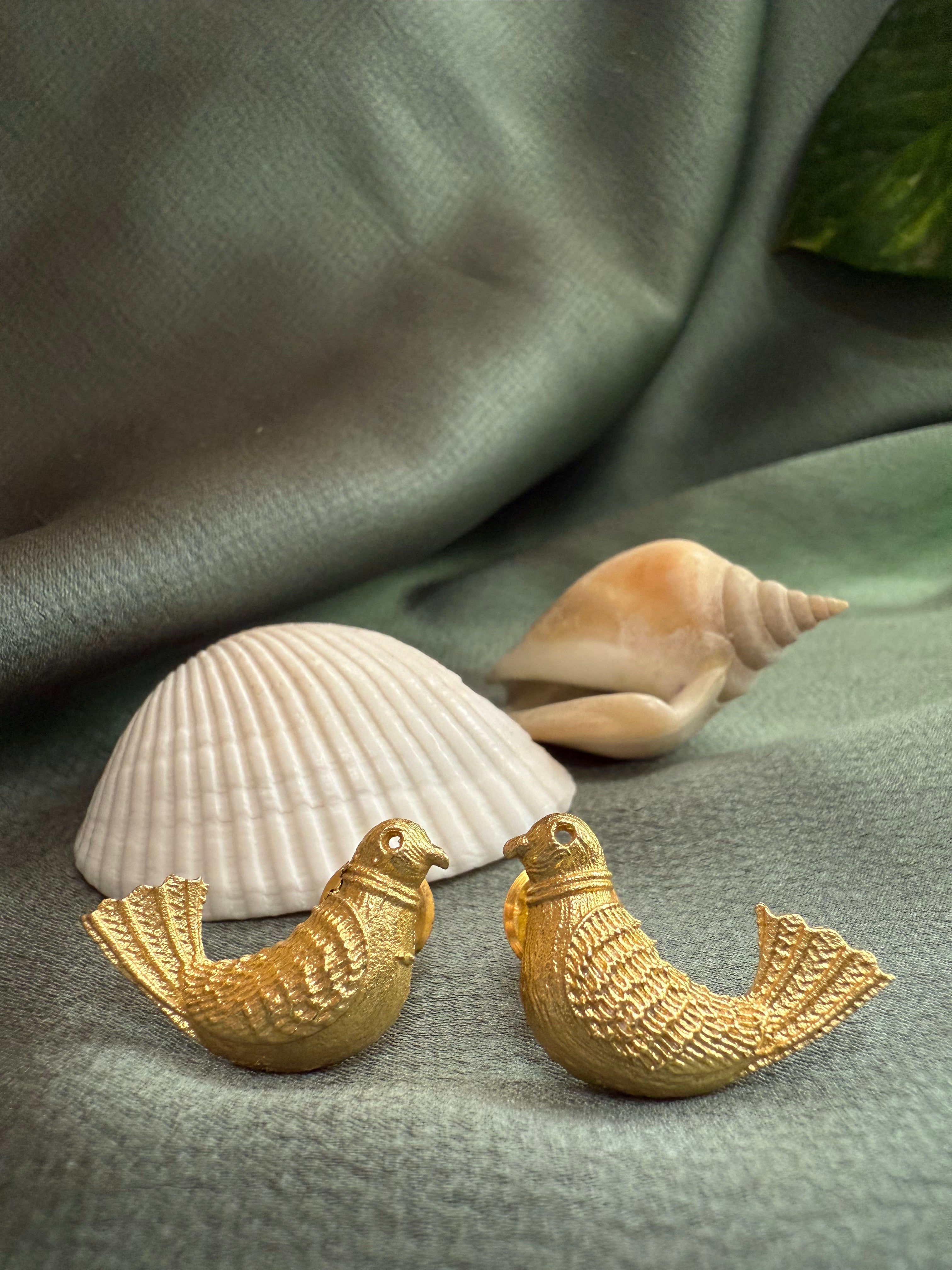 Birdy Gold Statement Earrings