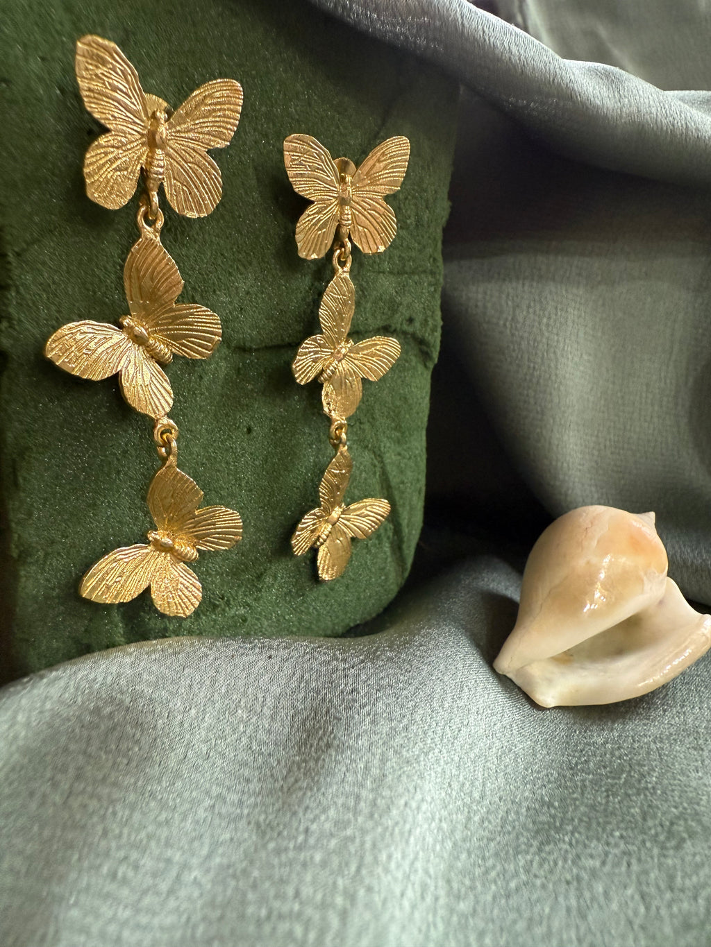Butterfly Gold Statement Earrings