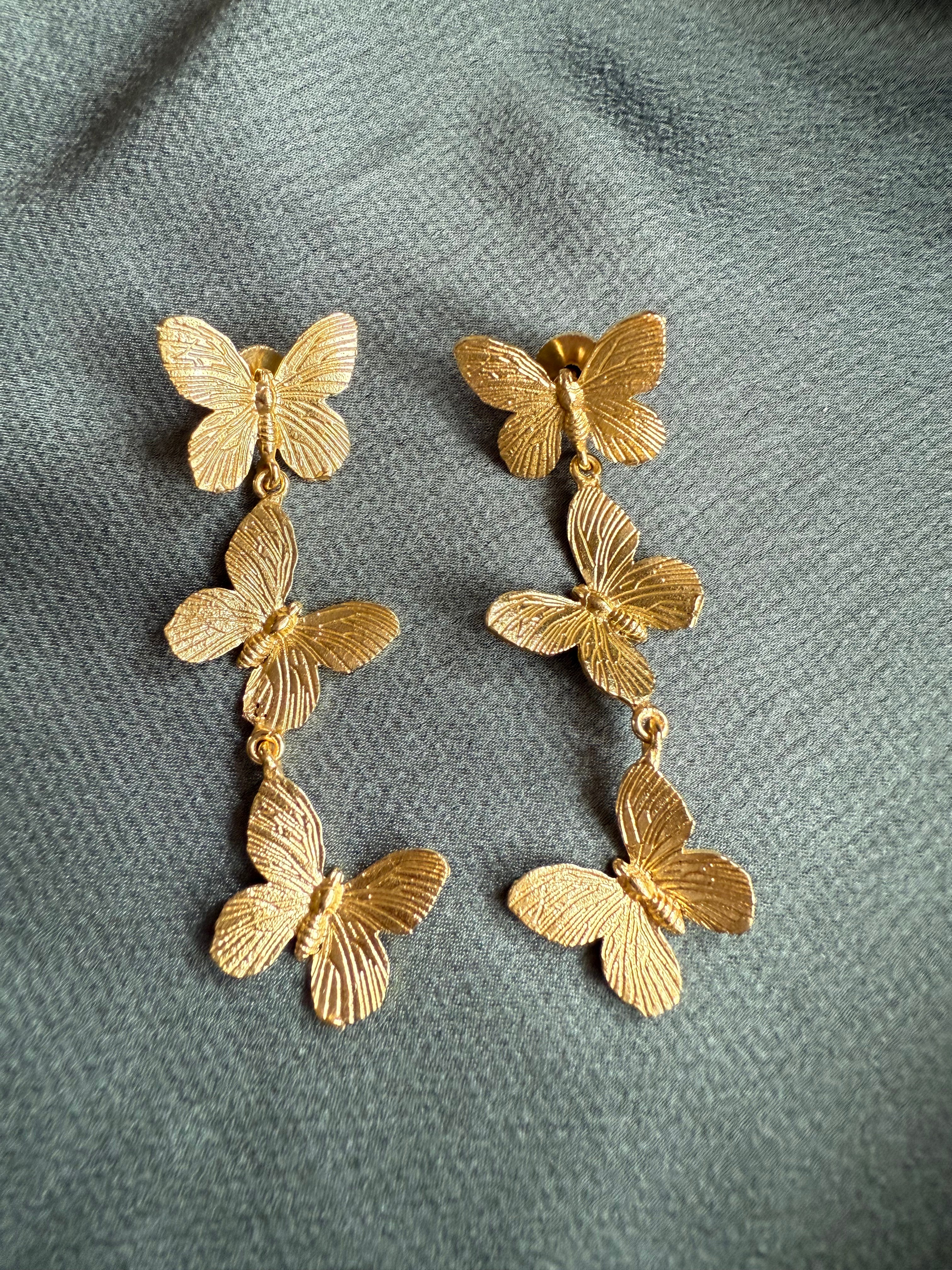 Butterfly Gold Statement Earrings