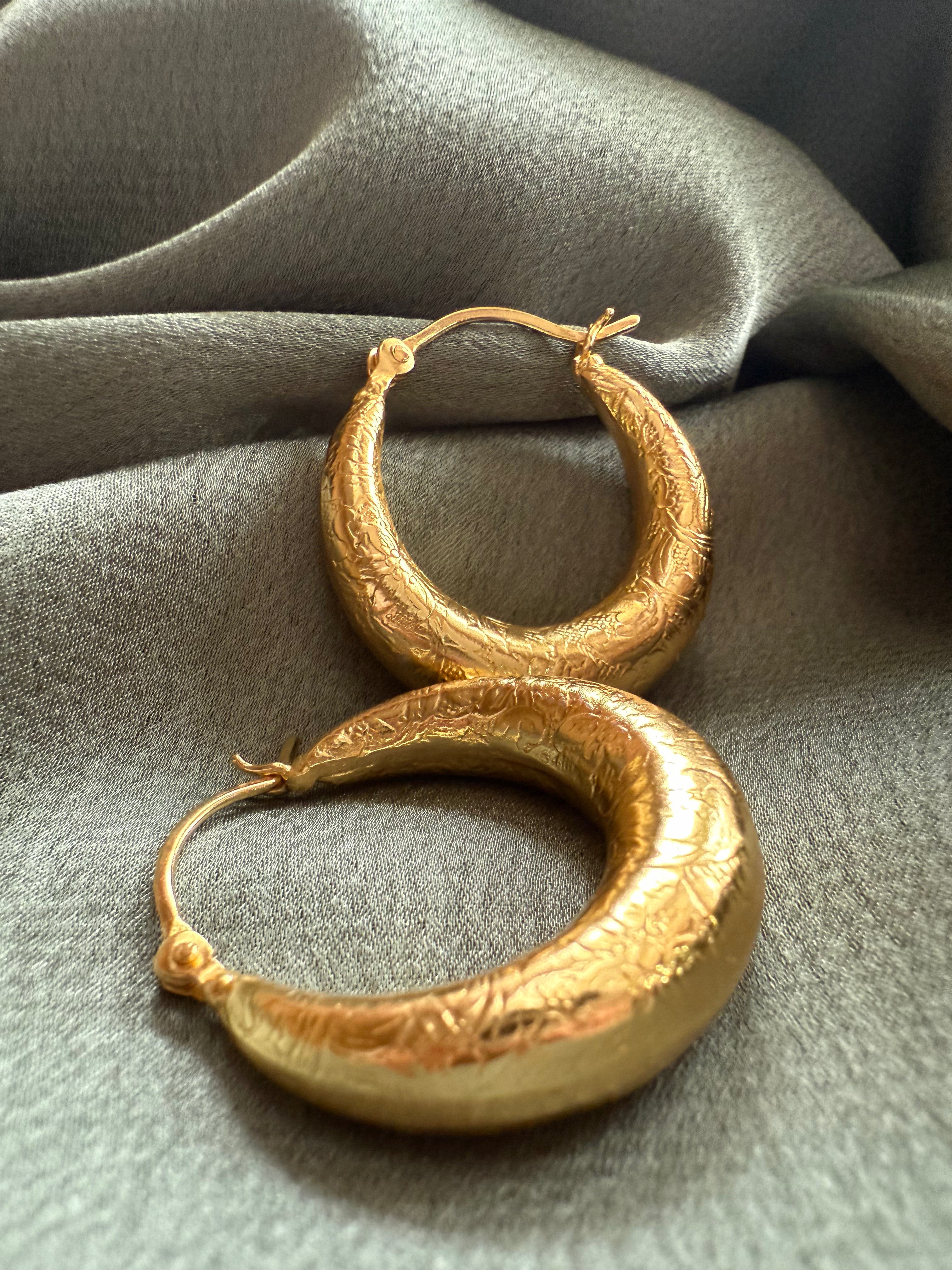 Loop Gold Statement Earrings