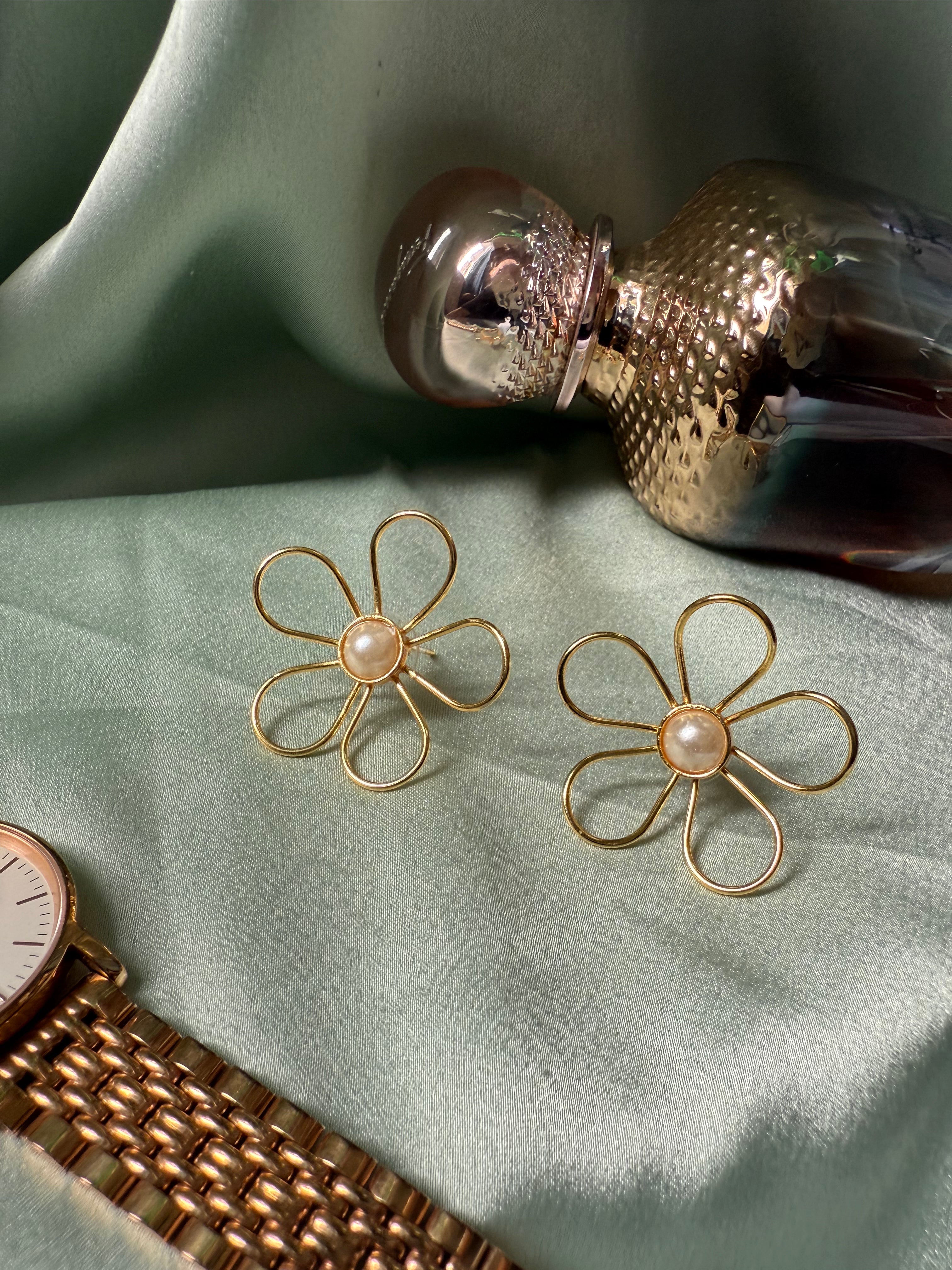 Bloom Gold Statement Earrings