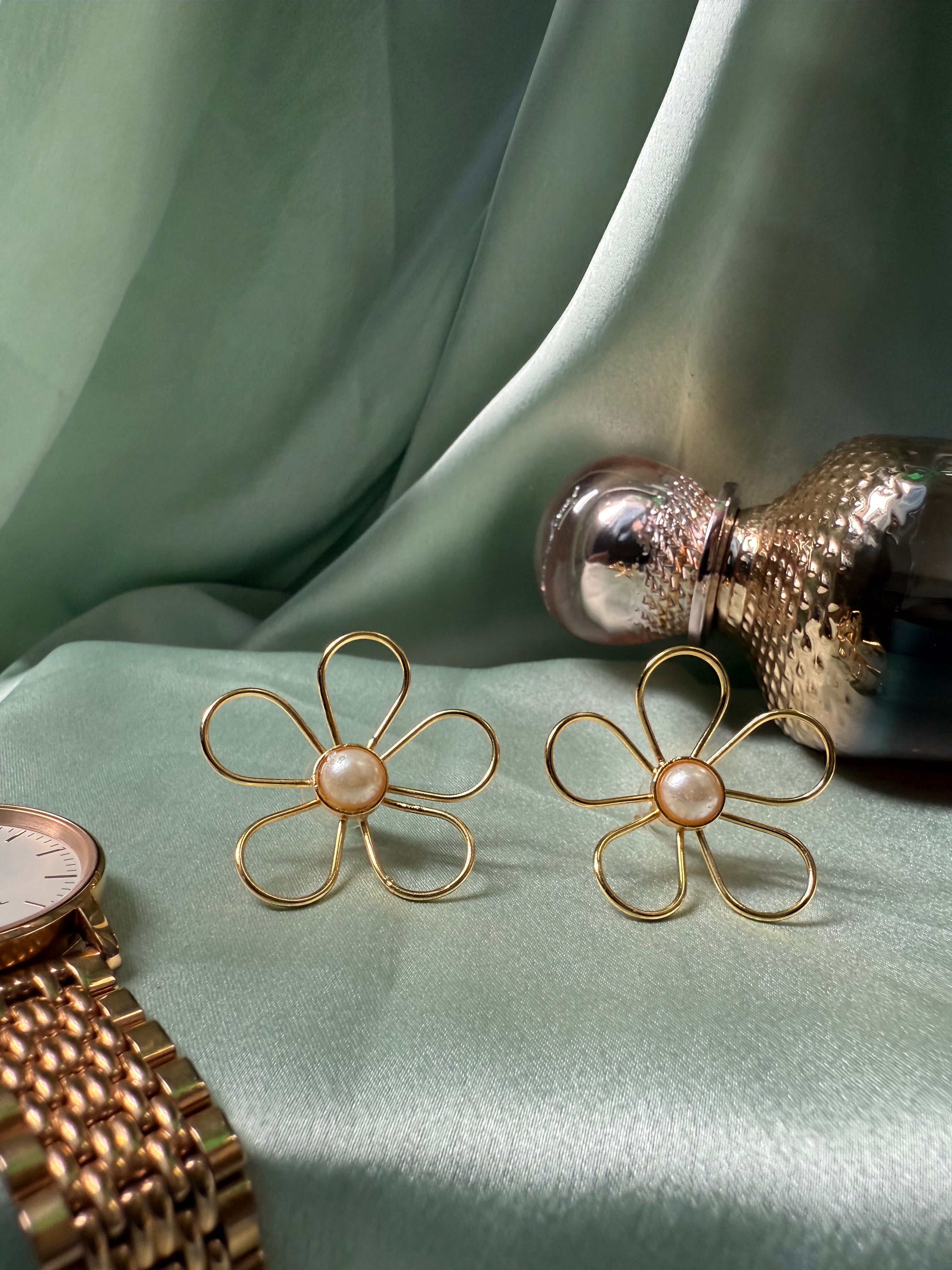 Bloom Gold Statement Earrings