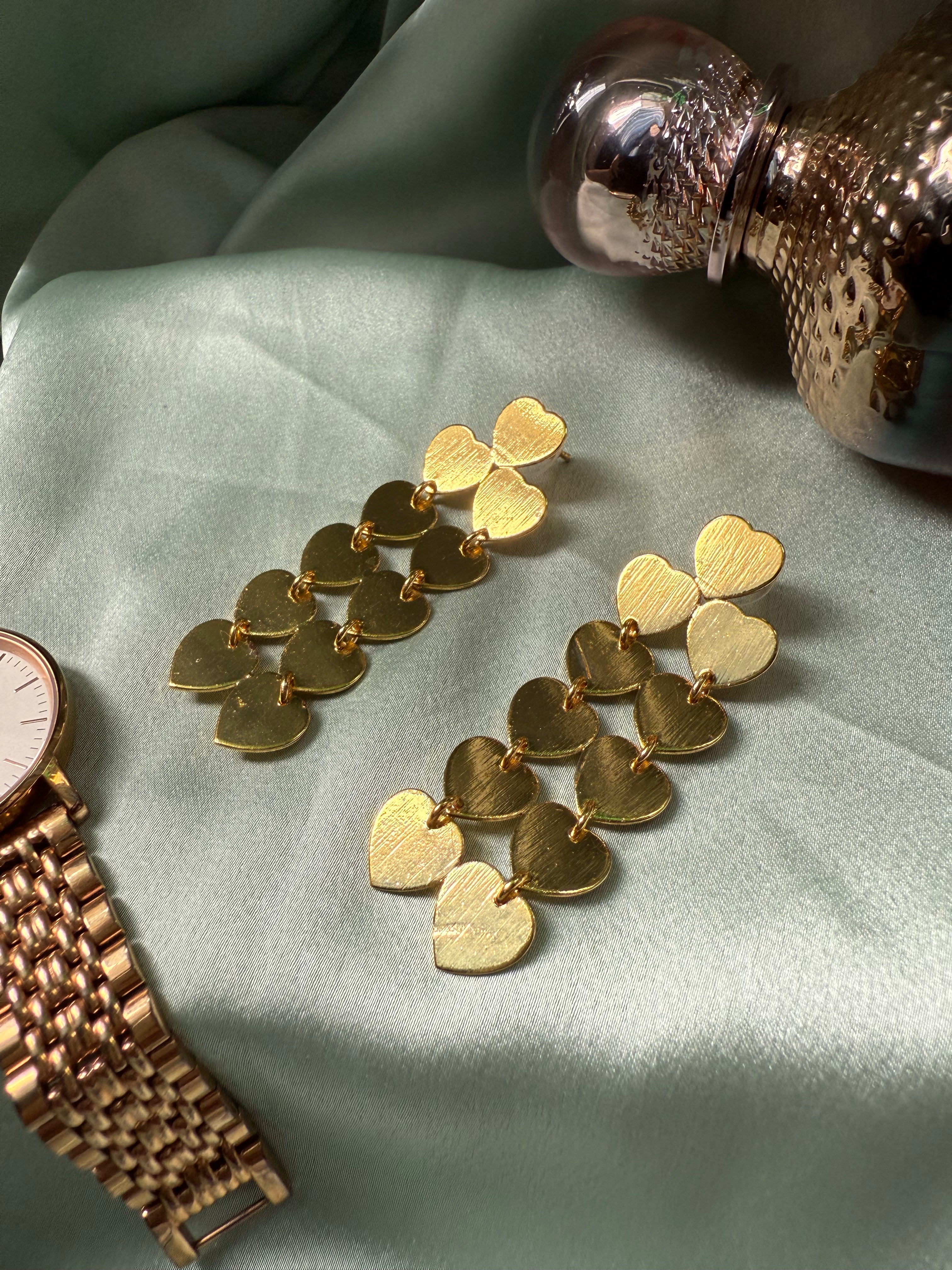 All Hearts Gold Statement Earrings
