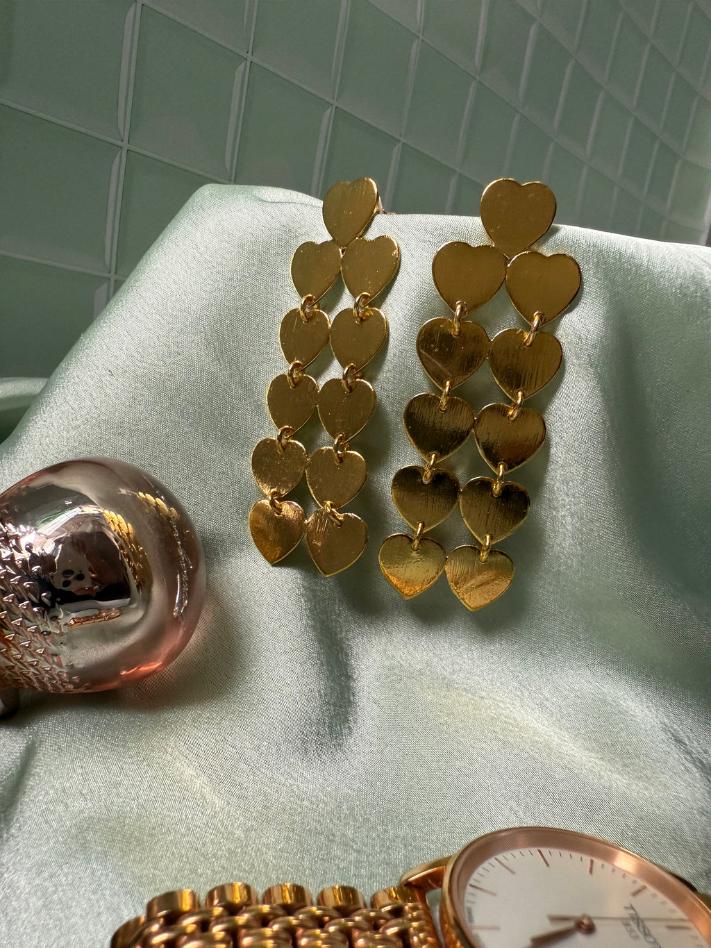 All Hearts Gold Statement Earrings