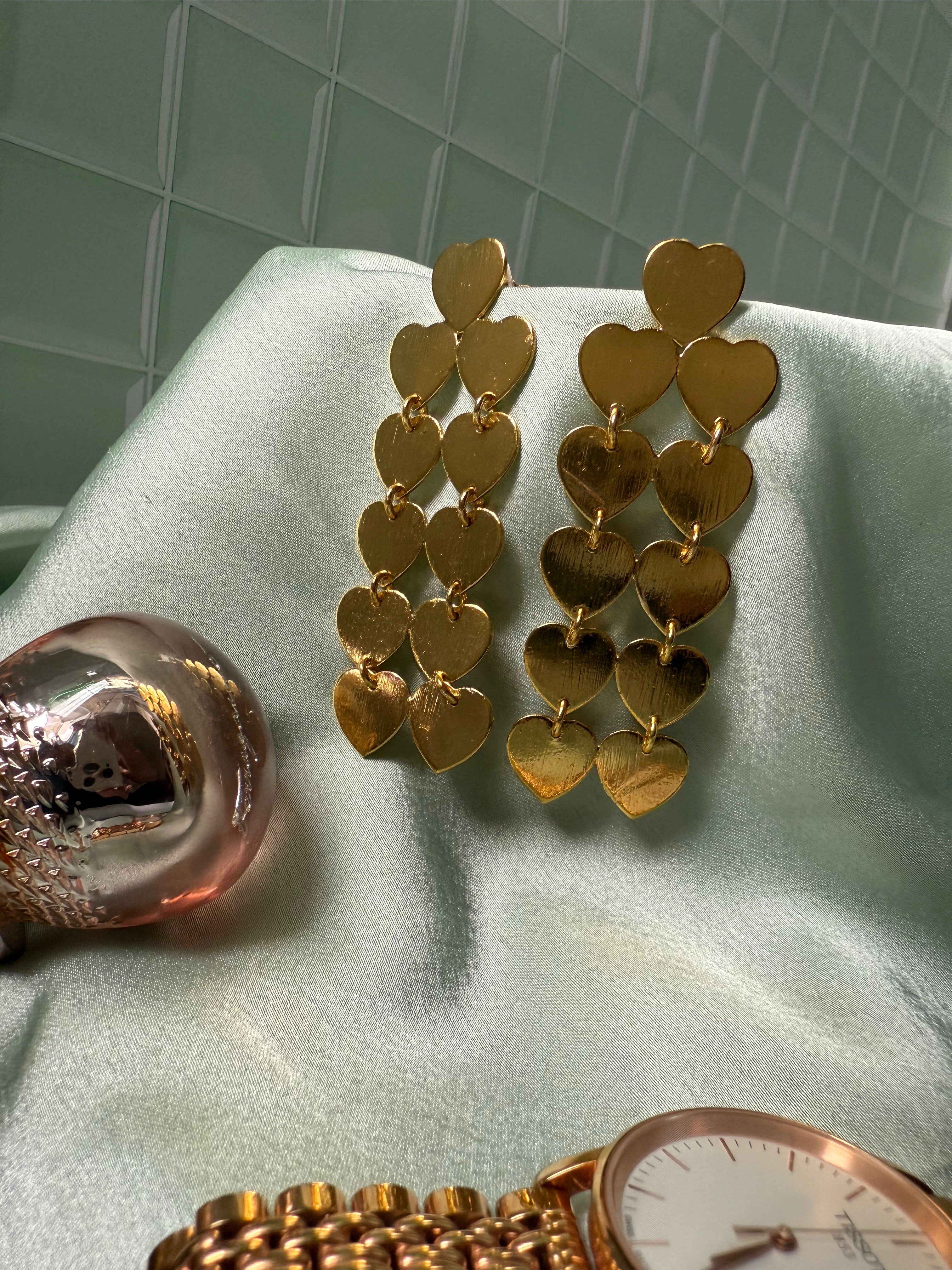 All Hearts Gold Statement Earrings