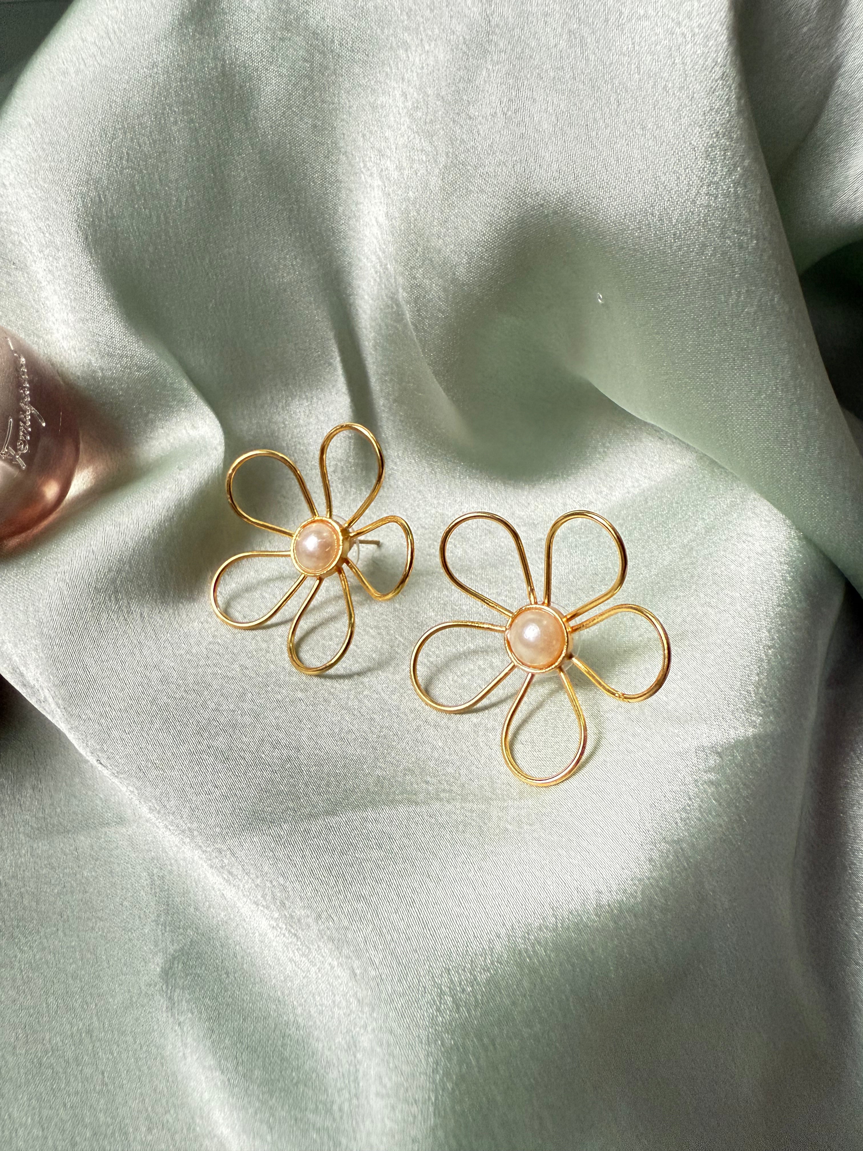 Bloom Gold Statement Earrings