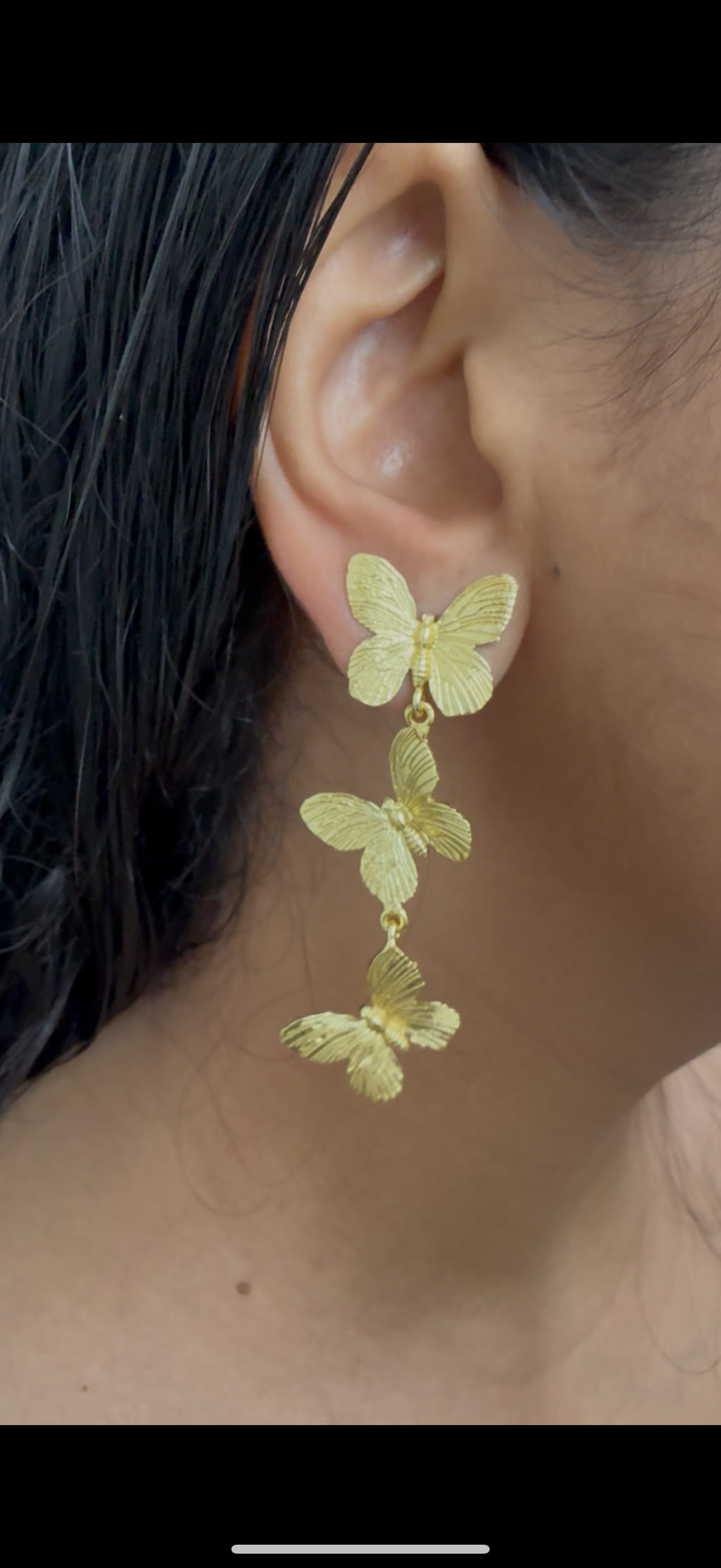 Butterfly Gold Statement Earrings